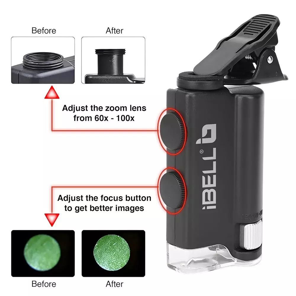 ibell-pocket-microscope-60x-100x-magnification-optical-glass-lens-with-phone-clip-3-pcs-aaa-batteries-ibl-ml60-10