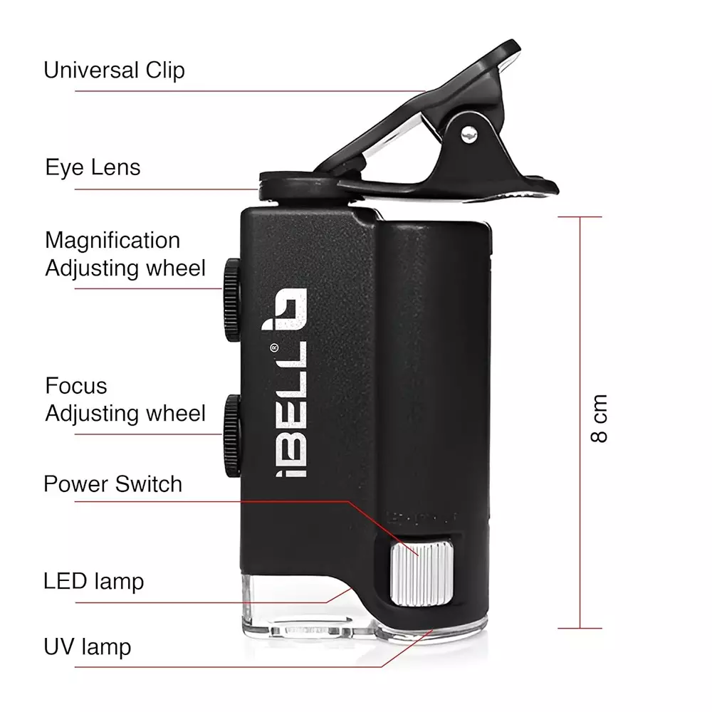 ibell-pocket-microscope-60x-100x-magnification-optical-glass-lens-with-phone-clip-3-pcs-aaa-batteries-ibl-ml60-10