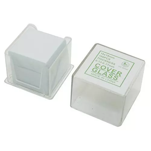 WKM 18 x 18 mm Square Microscope Glass Cover Slides KT05CS Pack of 100 Pcs