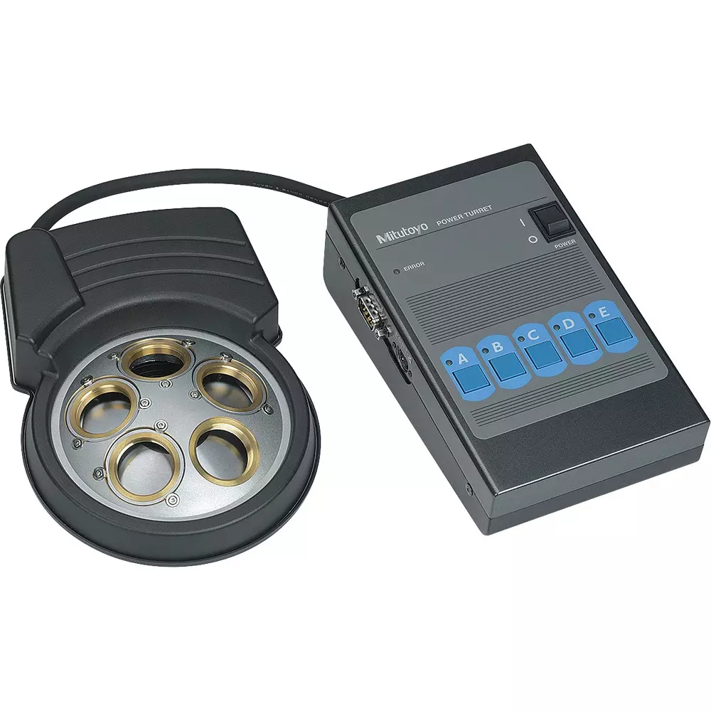 Mitutoyo Microscope Options Correspondence for Objective lenses: 5 Holes, Motorized nosepiece for brightfield (BF)