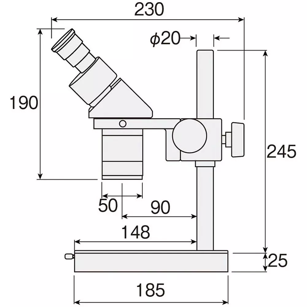 hozan-stereo-microscope-90-mm-operation-distance-l-50