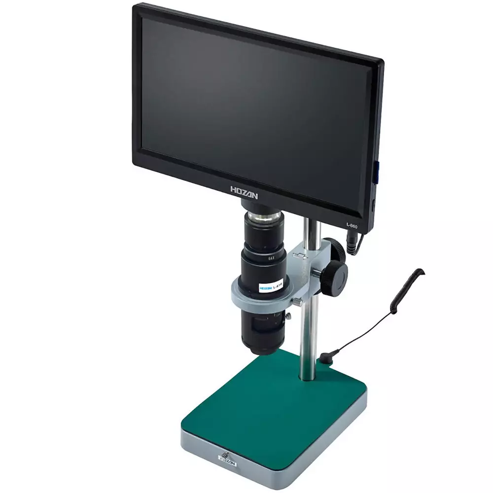 HOZAN Microscope with Monitor 105 mm Operation Distance, L-KIT567