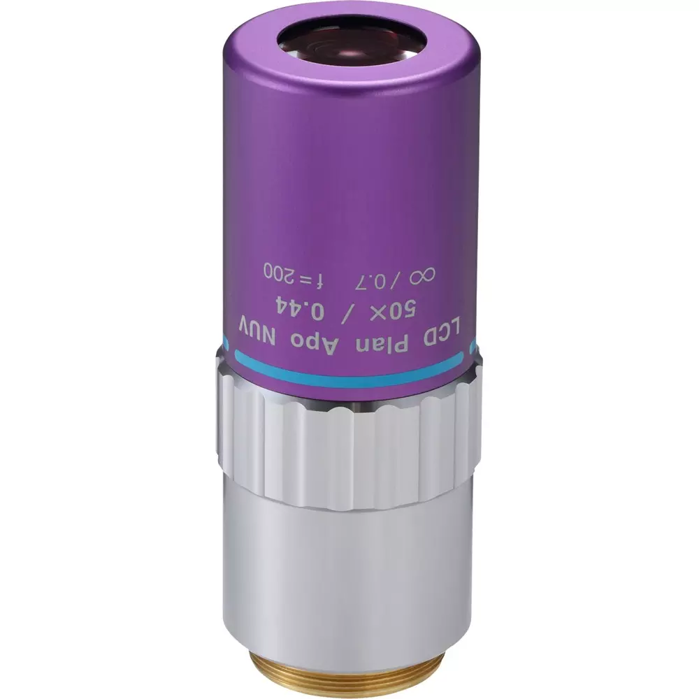 Mitutoyo Objective Lens Correspondence 0.6 μm Resolution, LCD PLAN APO NUV 50x(t0．7)