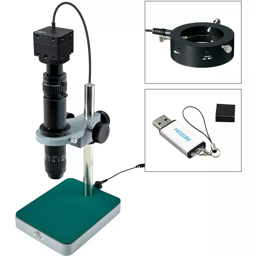 HOZAN Microscope 3.5x2.6 to 0.4x0.3 mm Effective Field of View, L-KIT881A