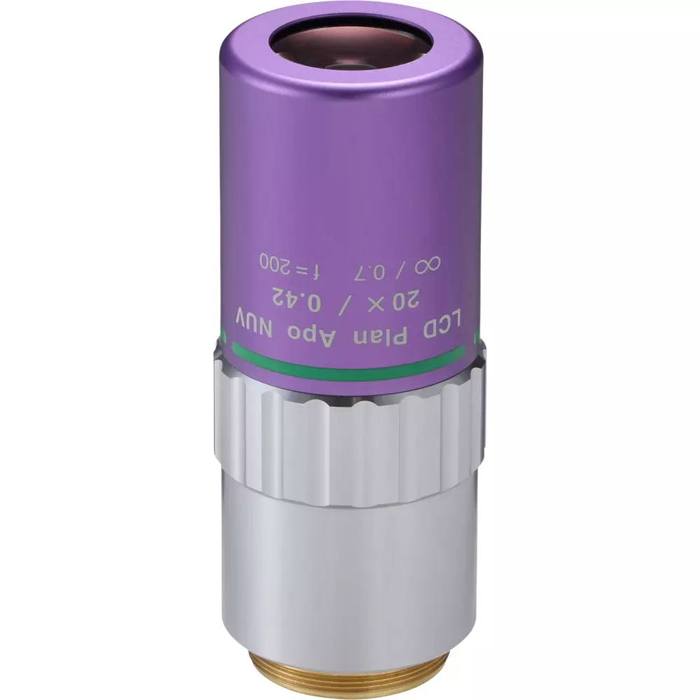 Mitutoyo Objective Lens Correspondence 0.7 μm Resolution, LCD PLAN APO NUV 20x(t0.7)