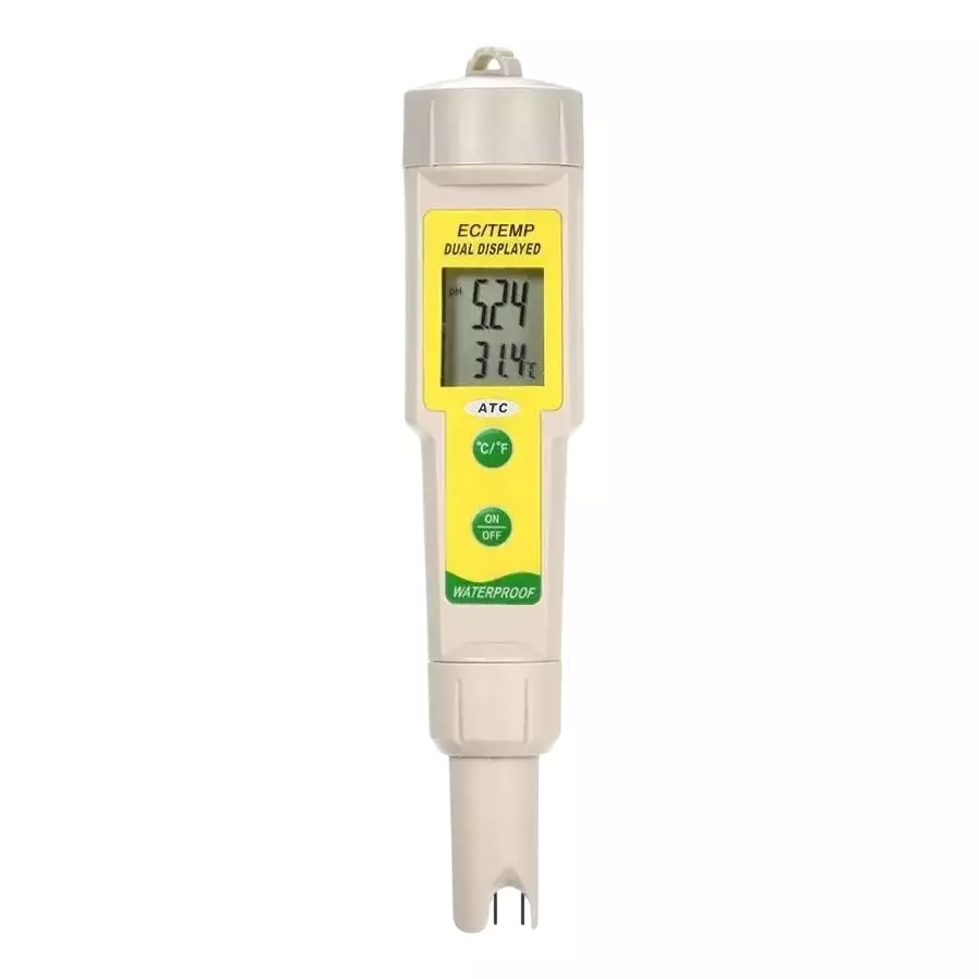 KERRO 2 in 1 Conductivity & Temperature Meter with 10 µs/cm, 0.1 °C Measurement Range and ±2FS, ±1°C Accuracy, EC-35