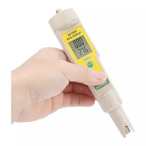 KERRO 2 in 1 Conductivity & Temperature Meter with 10 µs/cm, 0.1 °C Measurement Range and ±2FS, ±1°C Accuracy, EC-35