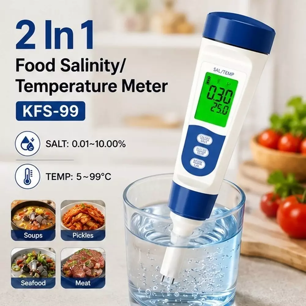 kerro-2-in-1-food-salinity-temperature-meter-titanium-probe-backlit-lcd-001--1000-measuring-range-for-hot-soups-brines-food-quality-testing-kfs-99