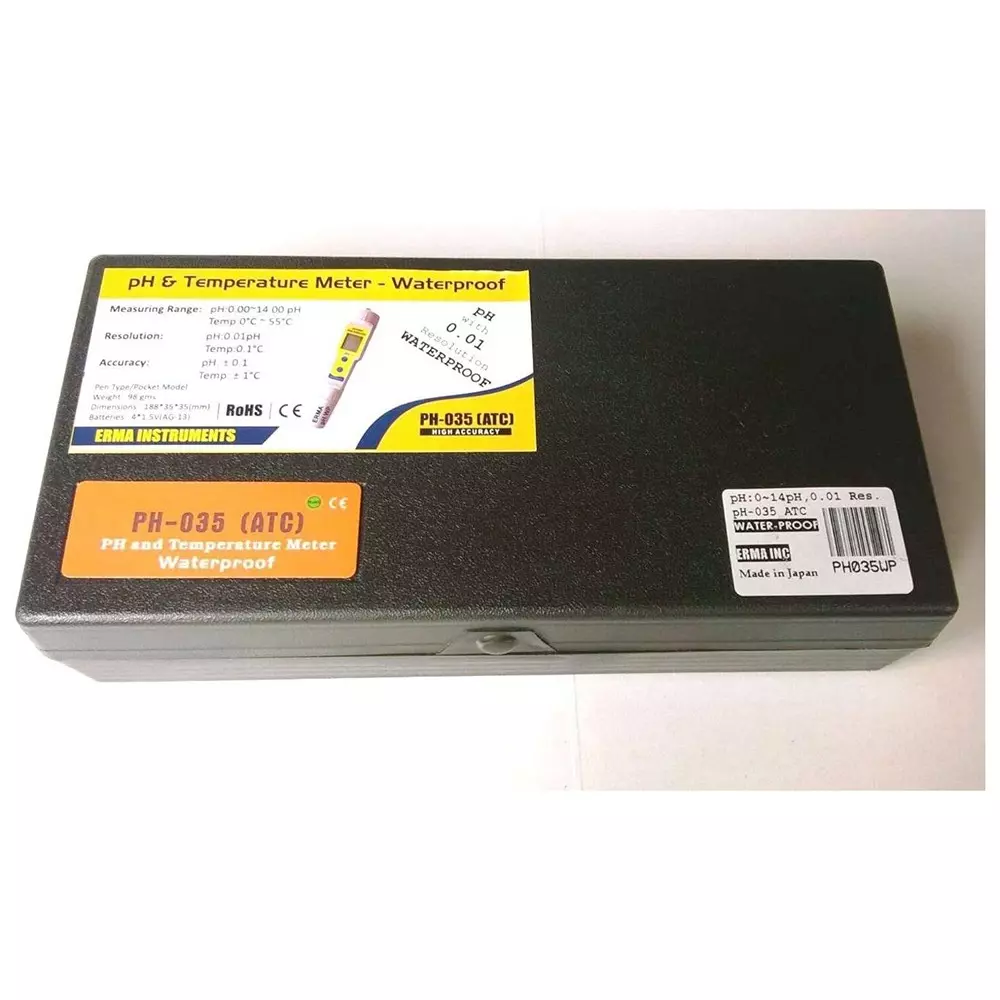 KERRO 2 in 1 pH & Temperature Meter with 0.01 pH, 0.1°C Measurement Range and ±0.03 pH, ±0.5°C Accuracy, Ph-035