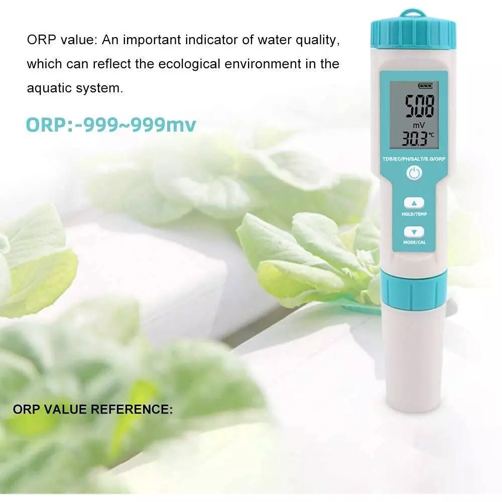 KERRO 7 in 1 Water Quality Tester for Measuring PH, TDS, EC, ORP, Salinity, S.G, Temperature, KSC-600