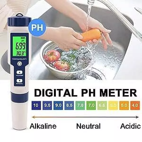 KERRO 5 in 1 PH Meter for Measuring PH, TDS, Salinity, Temperature, EC Meter, PH 5 in 1