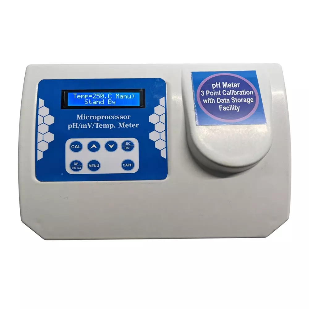 Zesco India Microprocessor Based pH/mV/Temp Meter 0 to 14 pH Range and + 0.1 pH Accuracy, ZESCO-ZI-PH-3