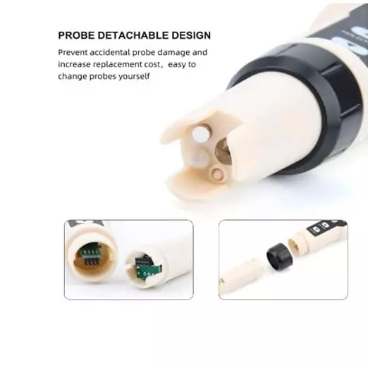 Bysafe 4-in-1 Professional Hydrogen/PH/ORP/Temperature Meter LCD Backlight Display and IP67 Rating, E9-ULDM-JNSB