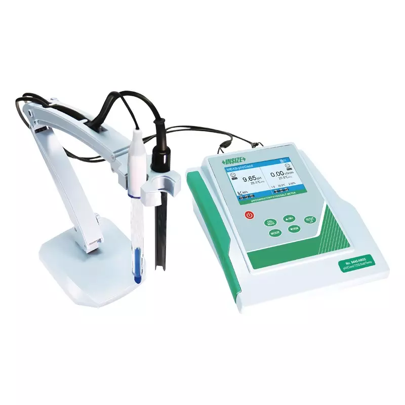 INSIZE Benchtop pH/Conductivity/TDS/Salinity Meter Offline Type with -2.00-20.00 pH Range and 200 Groups of USB Data Storage, 0445-HR55