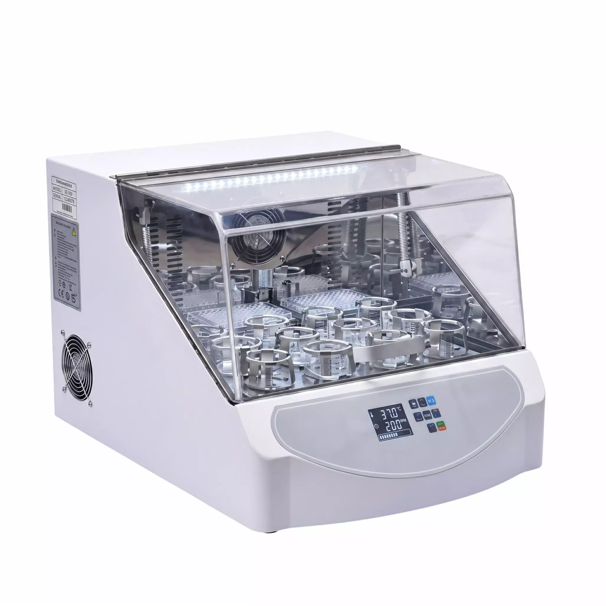 BR Biochem 650 W Cooling Orbital Incubator Shaker 30-300 RPM Speed Range and 4-65°C Temperature Range, BI-OSI-09