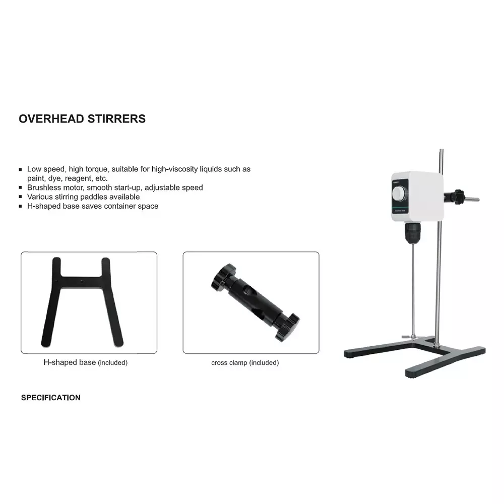 insize-overhead-stirrer-with-h-shaped-base-1-10-mm-chuck-size-and-50-w-rated-power-mst-d125