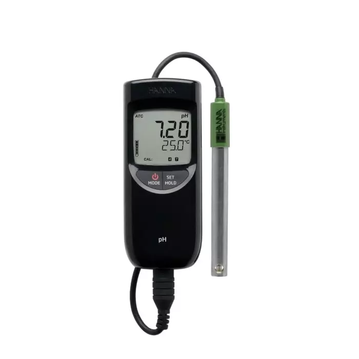Hanna Instruments HI 991001N pH Meter, ±0.02pH Accuracy, 0.01pH Resolution, 16pH Max, +105 °C Max, HI-991001