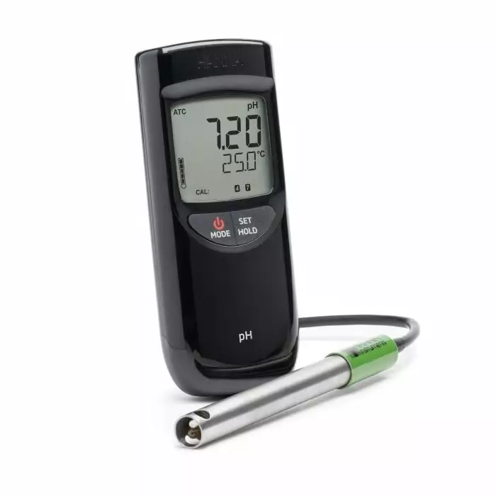 Hanna Instruments HI 991001N pH Meter, ±0.02pH Accuracy, 0.01pH Resolution, 16pH Max, +105 °C Max, HI-991001