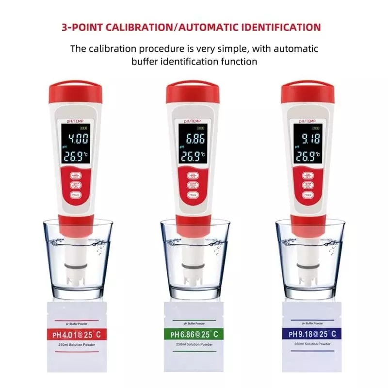 KERRO pH Meter with 3 Point Calibration, 0-14 pH Measurement Range and ±2% Accuracy, Ph-100