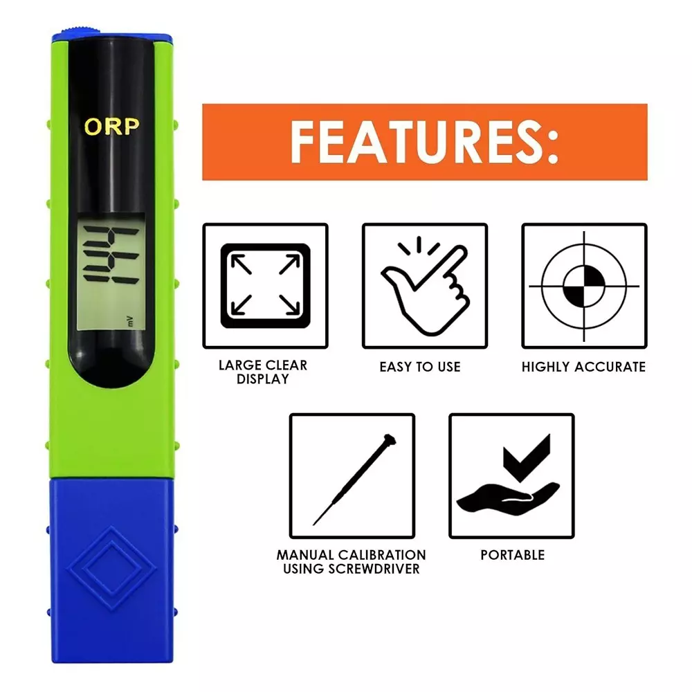 KERRO ORP Redox Tester with 1 Point Calibration, -1999 - 1999 mV Measurement Range and ±5 mV Accuracy, ORP-16961