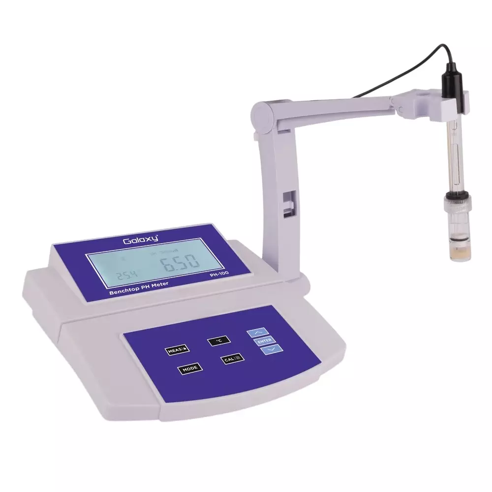GALAXY pH Meter 3 Point Backlight LCD 1 mV Resolution -2 to 16.00 pH Range, PH-101