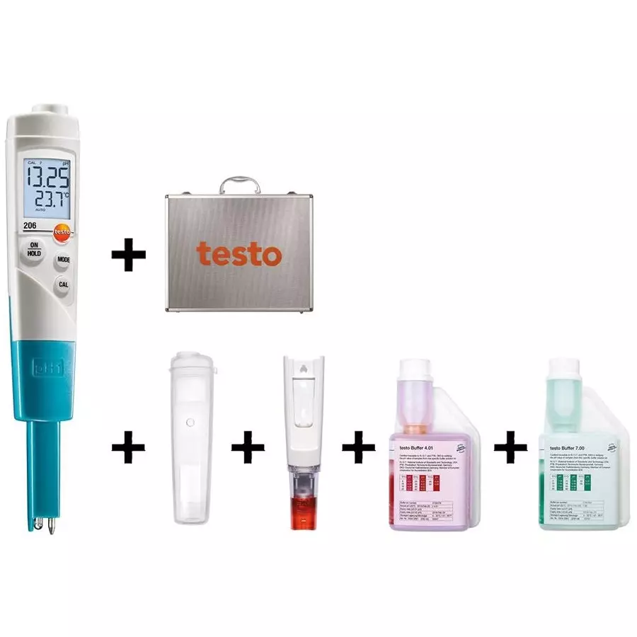 TESTO STARTER KIT, PH METER, 206 PH1 KIT