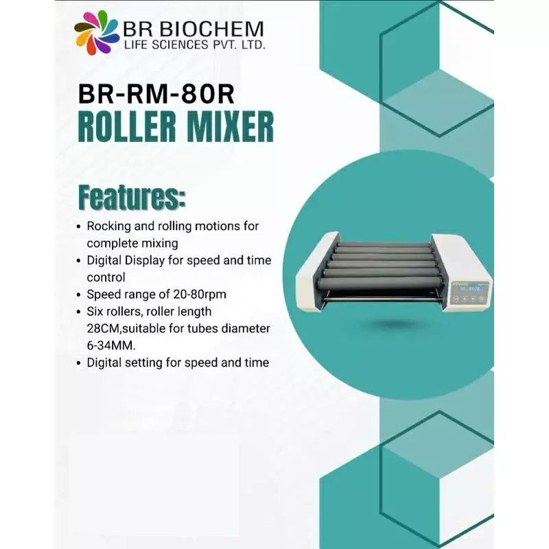 br-biochem-roller-mixer-14x50-ml-centrifuge-tube700-g-maximum-capacity-and-20-80-rpm-speed-range-br-rm-80r