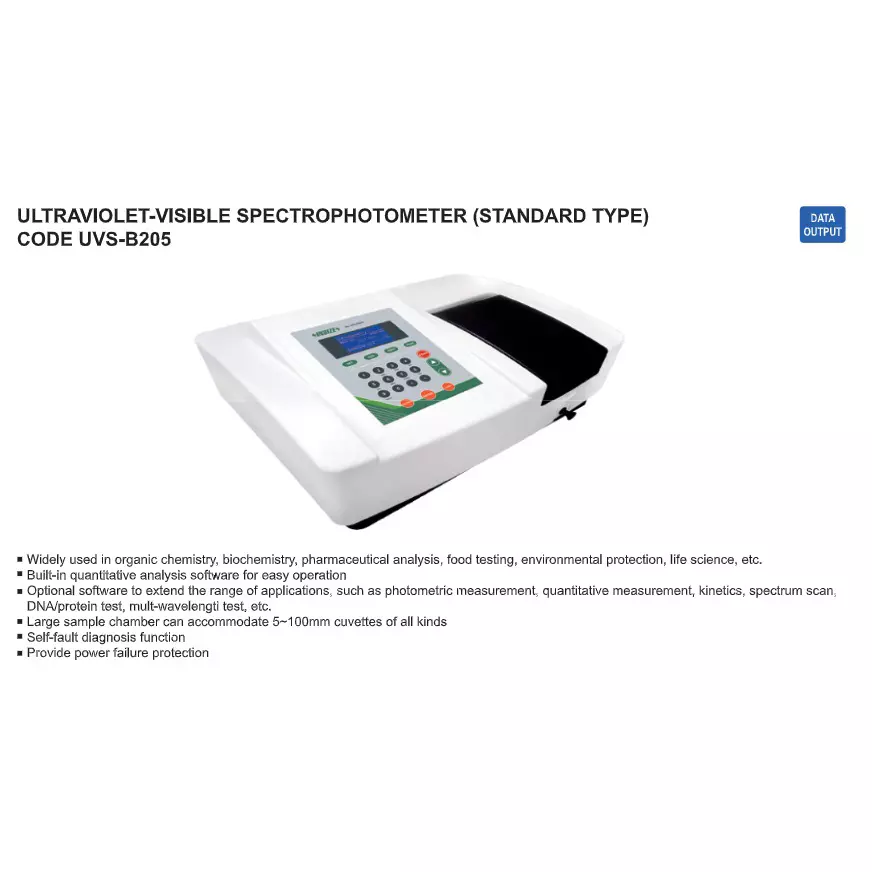 insize-ultraviolet-visible-spectrophotometer-standard-type-with-0002-ah-baseline-flatness-and-1-nm-wavelength-accuracy-uvs-b205