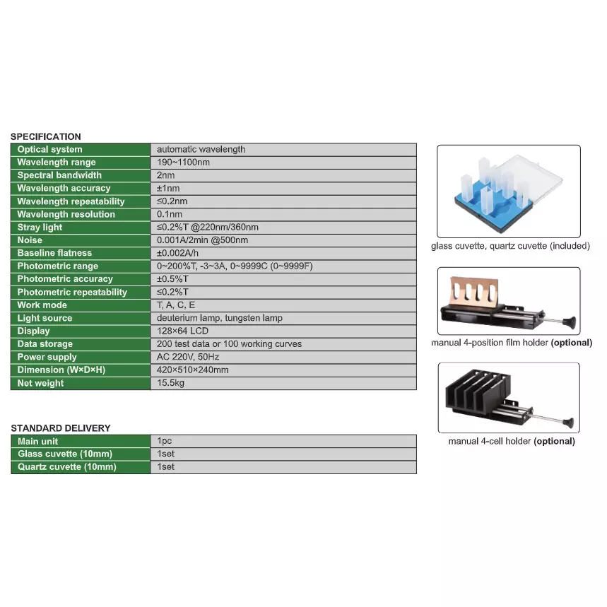 insize-ultraviolet-visible-spectrophotometer-standard-type-with-0002-ah-baseline-flatness-and-1-nm-wavelength-accuracy-uvs-b205