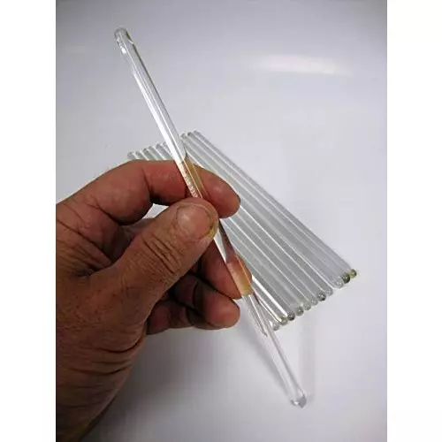 WKM 190x6 mm Flint Glass Stirring Rod KTN479 (Set of 12 Pcs)