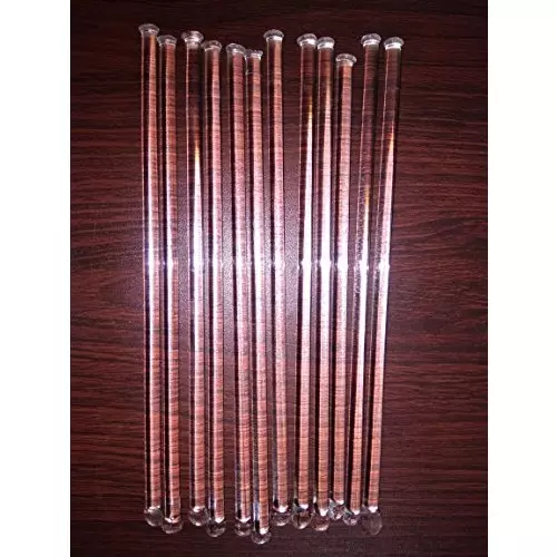 WKM 250 x 6 mm Borosilicate Glass Stirring Rod for Chemistry Labs KT71 (Pack of 12 Pcs)