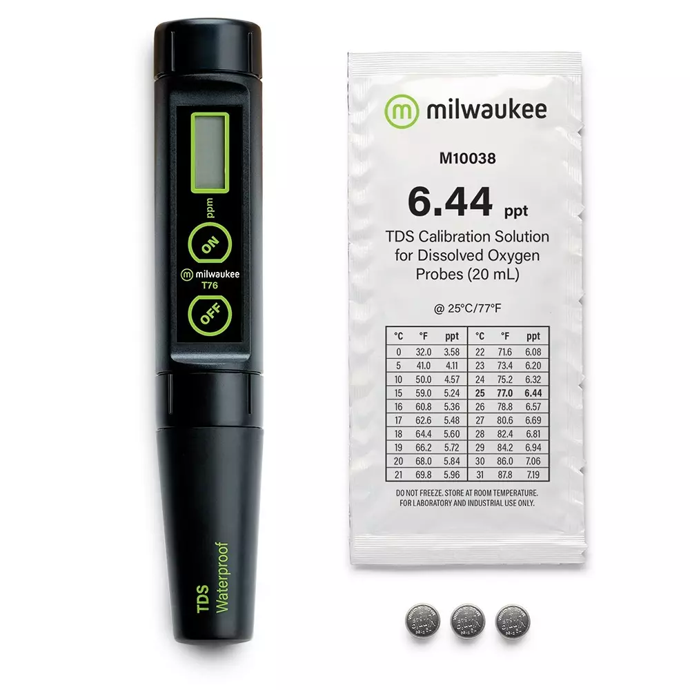 Bysafe T76 Waterproof TDS Pen 0-9990 ppm Range With LCD Display, Black, VO-8HZE-VA2T