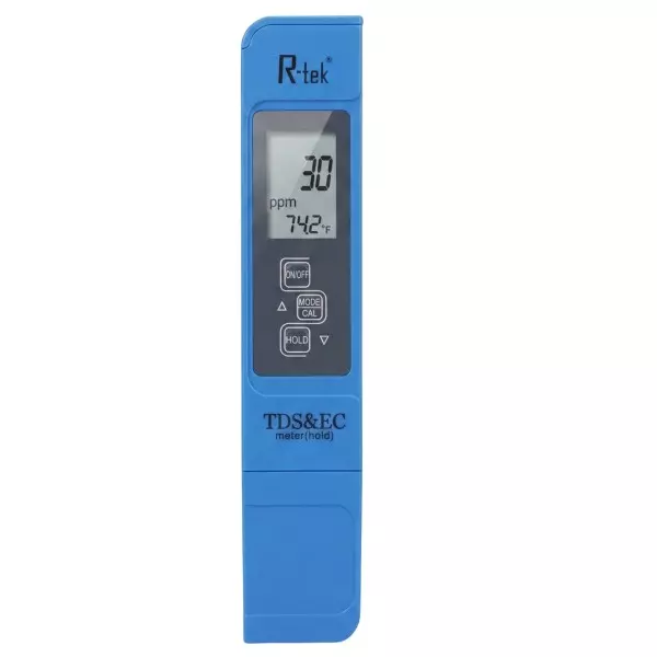 R-Tek Digital TDS & EC Meter 0 to 9999 ppm Range +2% Accuracy Multi-Function Measurement, RT-203