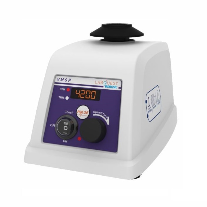 Borosil Digital Vortex Mixer 55 W 300-4200 RPM with Microprocessor & Brushless Motor, VMSP