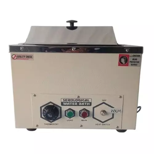 WKM Laboratory Serological Water Bath 12x7x10 inch Double Walled with Stainless Steel Chamber, ‎WKM-WB
