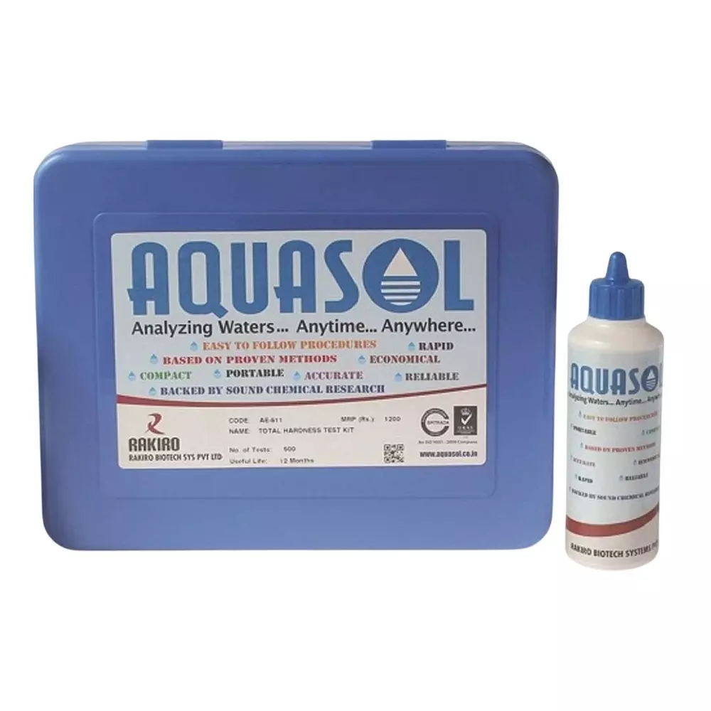 Aquasol 500 Tests Total Hardness Test Kit 2-100 mg/L Range for Laboratories