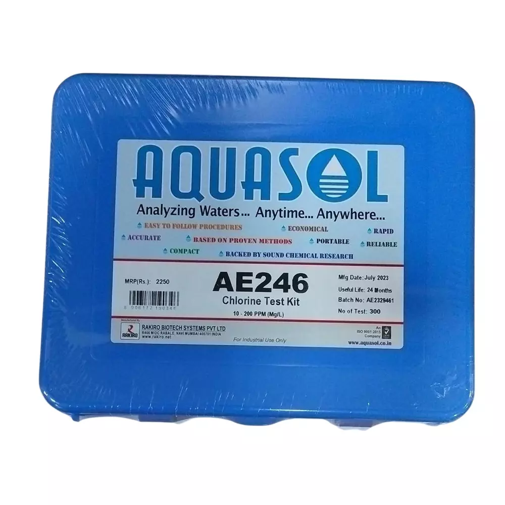 Aquasol Chlorine (Idometric) Test Kit 10-200 mg/L Range for Laboratories, AE-246