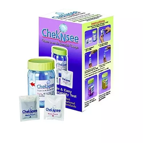 CHEKNSEE Drinking Water Test Kit Nutrient Media Zero Coliforms in 100 ml, CNC10 (Pack of 10)