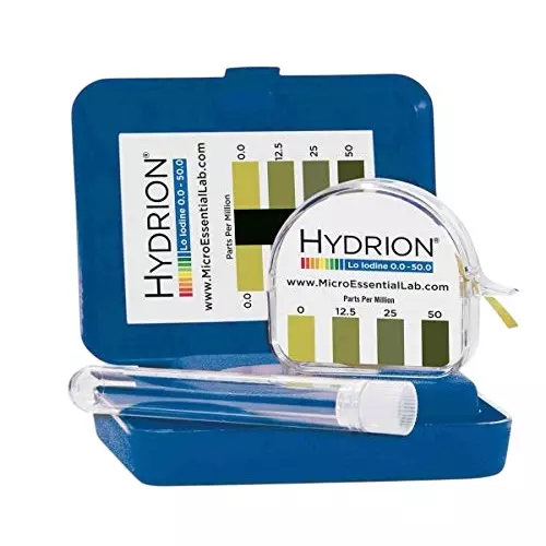 Hydrion Iodine Test Strip 0 - 50 PPM Measurement Range, ‎XL-HITS05