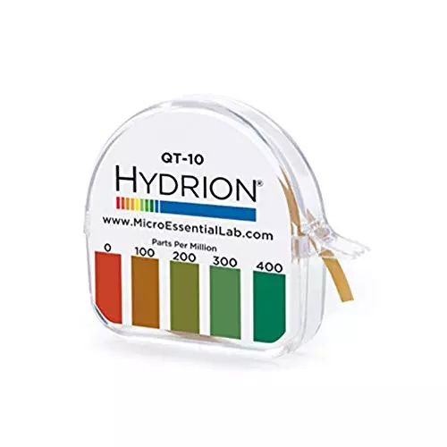 Hydrion Quaternary Ammonium Sanitizer Test Kit 0 - 400 PPM Measurement Range, QT-10