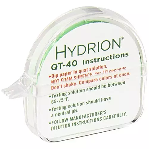 Hydrion Sanitizer Test 0 - 500 PPM Measurement Range 15 ft (4.6 m) Roll, QT-40