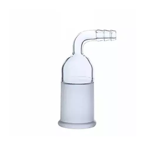 ABGIL Borosilicate Glass Adapter Socket to Rubber Tubing Right Angle Connection Plain B-55(55/44) Socket Size, ABG508