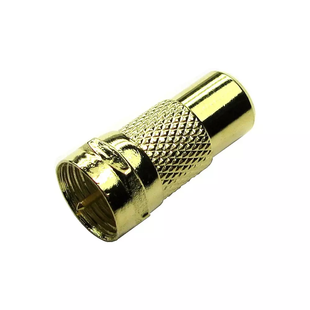 RS PRO Coaxial Adapter 23 mm Straight F Plug to RCA Socket Metal Type F RCA, 2662221