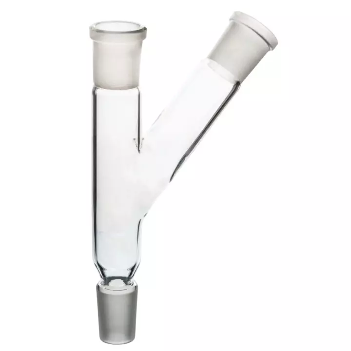 ABGIL Borosilicate Glass Multiple Adapter Two Necks (Angle) B-45(45/50) Socket Size and B-45(45/50) Cone Size, ABG136