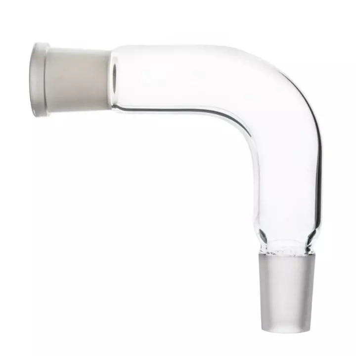 ABGIL Borosilicate Glass Adapter Receiver Plain Bend Socket to Cone B-19(19/26) Socket Size and B-19(19/26) Cone Size, ABG391