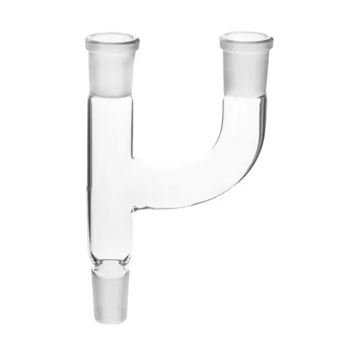 ABGIL Borosilicate Glass Multiple Adapter Two Necks (Parallel) B-24(24/29) Socket Size and B-24(24/29) Cone Size, ABG122