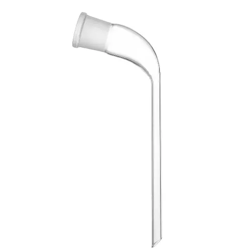 ABGIL Borosilicate Glass Adapter Receiver Plain Bend (Long Delivery) B-34(34/35) Socket Size, ABG204