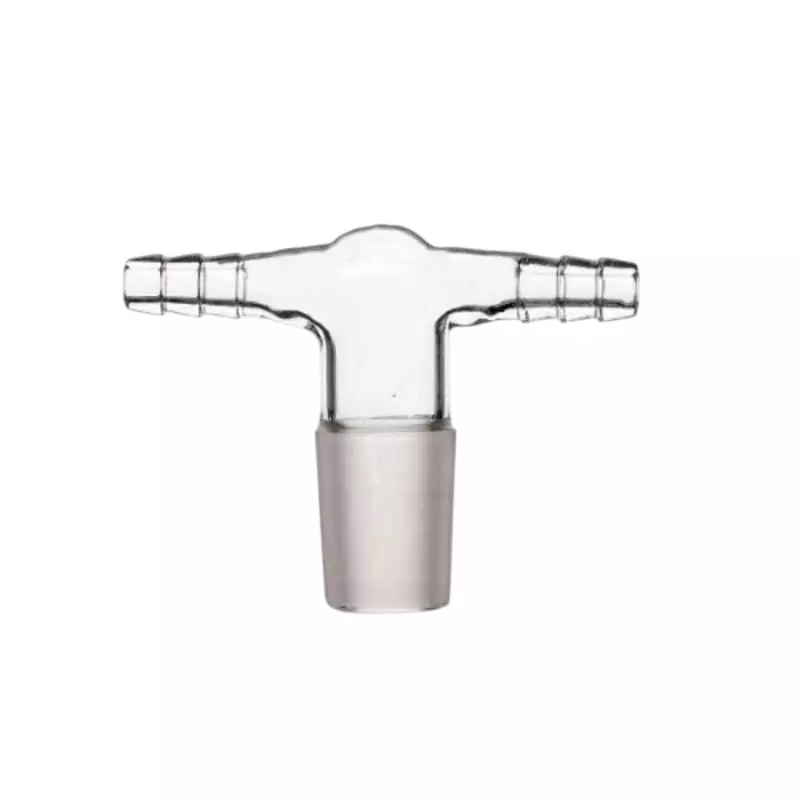 ABGIL Borosilicate Glass Adapter Vacuum Inlet with Two Hose Connections B-10(10/19) Cone Size, ABG249