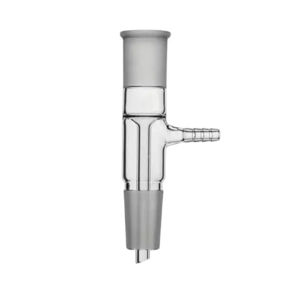 ABGIL Borosilicate Glass Adapter Receiver Straight with Vacuum Connection B-50(50/42) Socket Size and B-50(50/42) Cone Size, ABG247