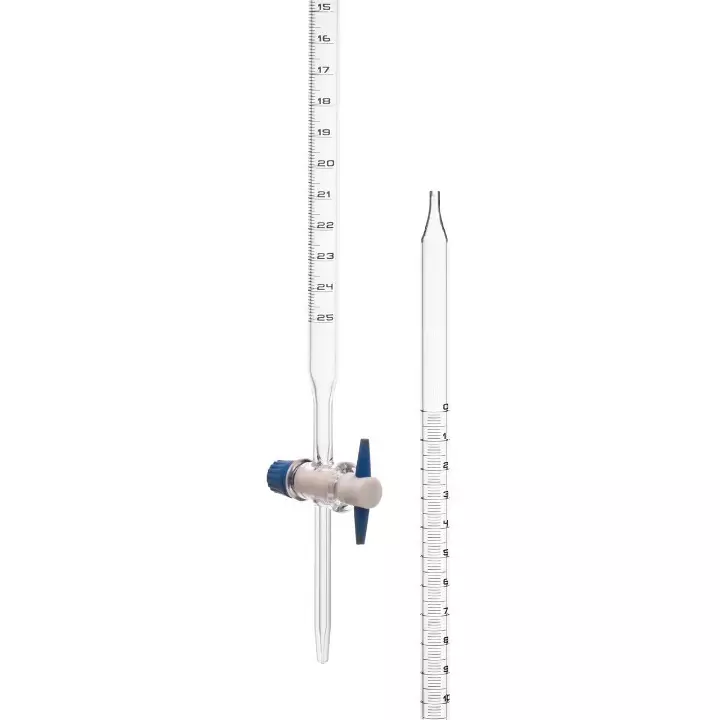 ABGIL Borosilicate Glass Burette Gas Boyle‟s Law Graduated with Zero at Closed End with Stopcock 25 ml Capacity, ABG3424